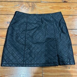 (909)+PLEATHER SKIRT+